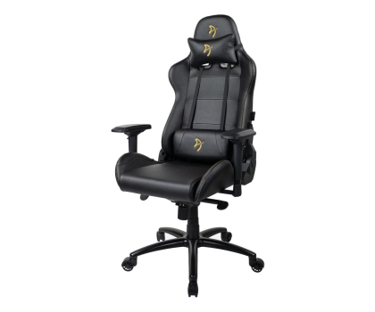 Fotel gamingowy AROZZI Verona Signature PU Czarny Zlote Logo VERONA-SIG-PU-GD